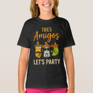 Tres Amigos Tequila Salt Lime Cinco De Mayo T Shirt