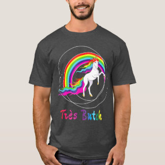 Tres Butch Gay pride LGBTQ Queensollar Unicorn T Shirt