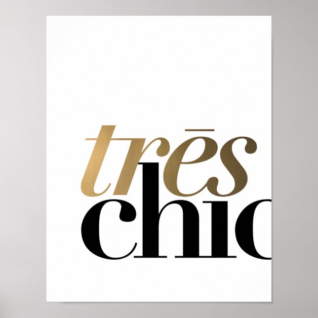 TRES CHIC 11x14'' | TYPOGRAFI POSTER (Framsidan)