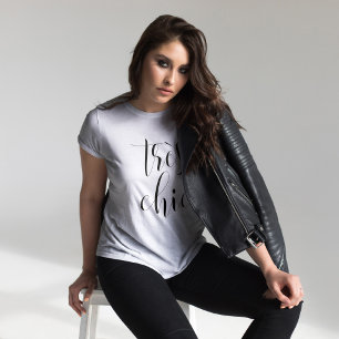 Très-Chic för skripttypografi T Shirt