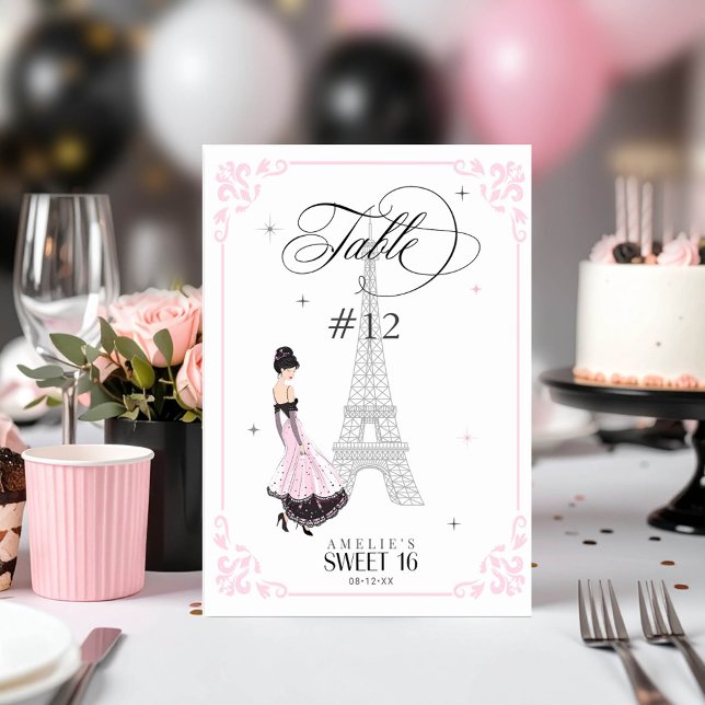 Trés Chic Parisian Sweet 16 ID1162 Bordsnummer (Skapare uppladdad)
