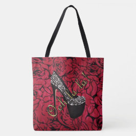 Tres chic Rouge Fleurs Tygkasse