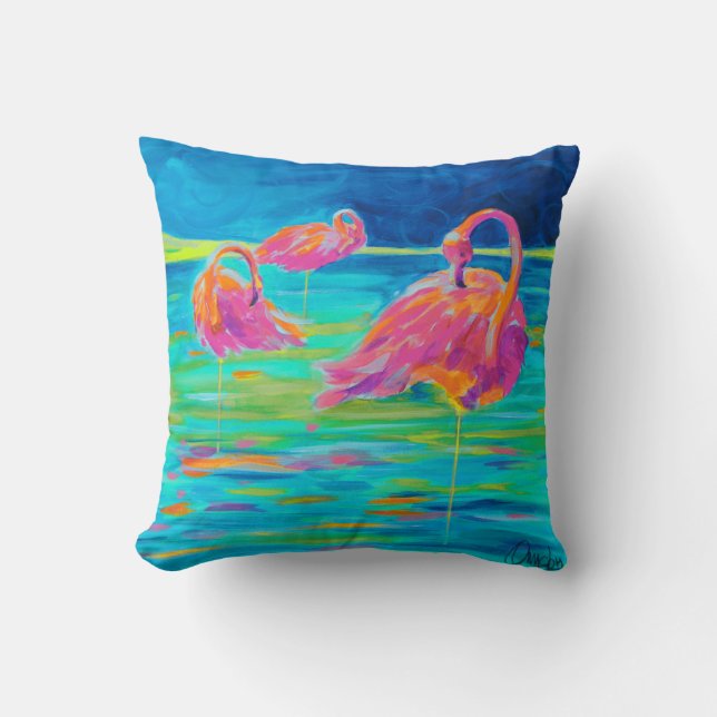 Tres Flamingos kudder Kudde (Framsida)