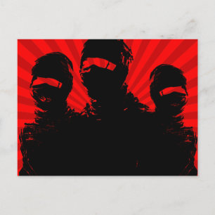 Tres ninjas. vykort