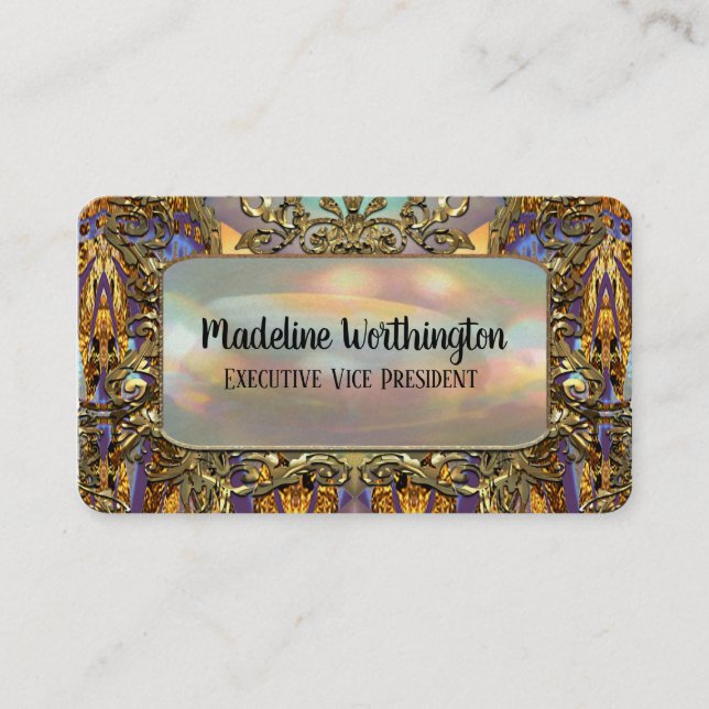 Très orné Elegant Fransk Baroque Professionell Visitkort (Framsida)