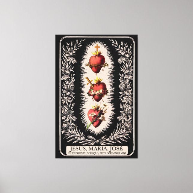 Três Sagrados Corações Canvastryck (Framsida)