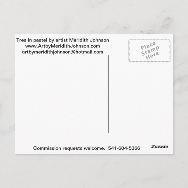 Tres vycard vykort (Baksida)