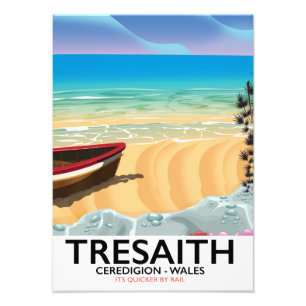 Tresaith affisch för Ceredigion strandWales Fototryck