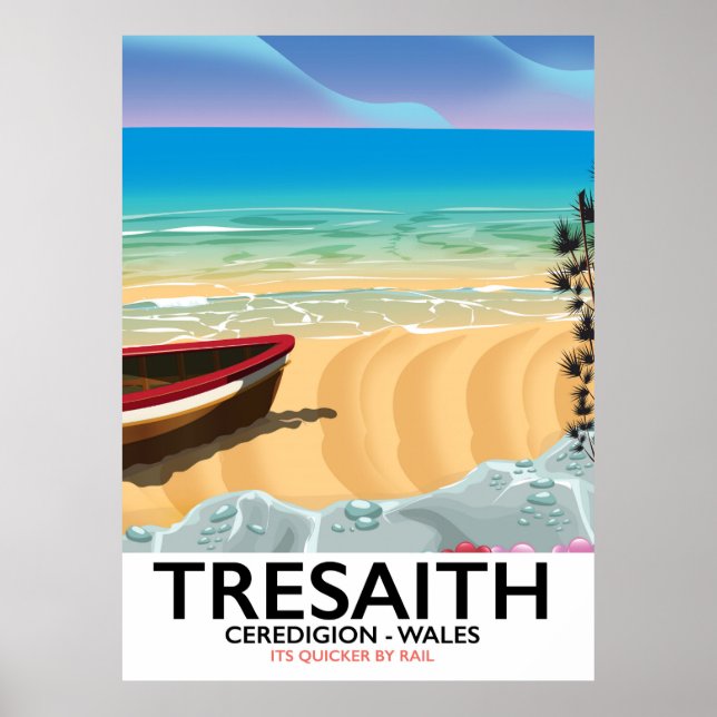Tresaith, Ceredigion-stranden Wales poster (Framsidan)