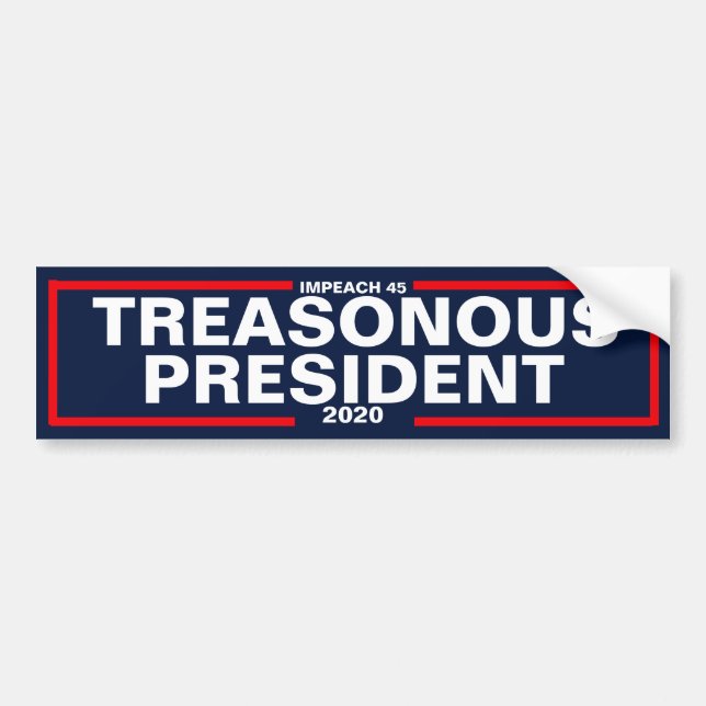 Tresonlig president Bumper Sticker Bildekal (Framsidan)