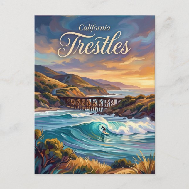 Trestles Kalifornien Vykort (Framsida)
