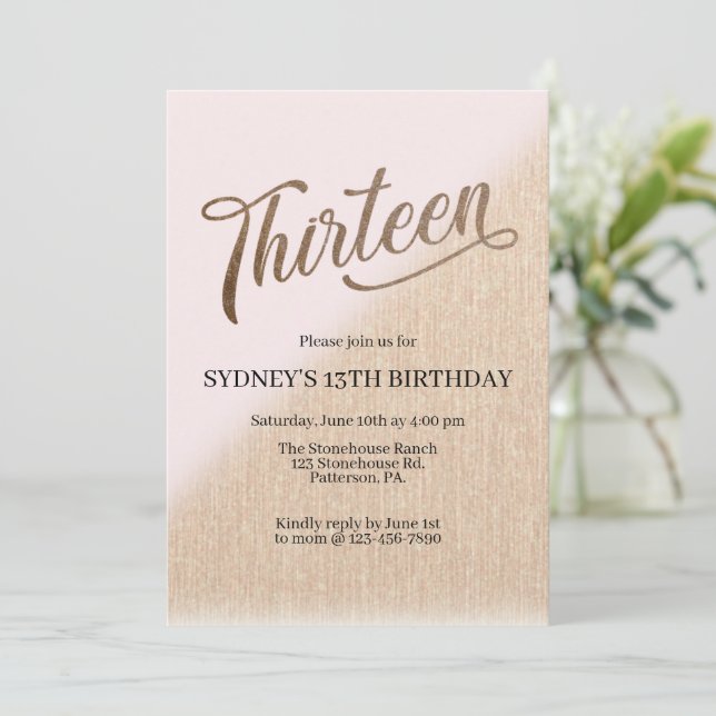 Tretonårsdagen,  och guld, tonåring (Stående Fram)