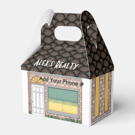 Tretruta för Realtor Open House Home-form Presentaskar