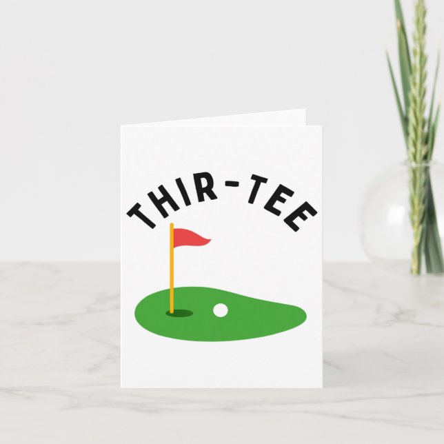Trettio 30-års golf födelsedagsfest Trettioårs gol Kort (Framsida)
