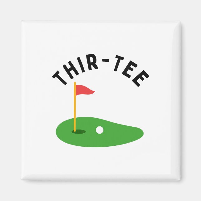 Trettio 30-års golf födelsedagsfest Trettioårs gol Magnet (Framsidan)