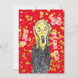 Trettio 30års födelsedag-konstnären inbjudan OMG