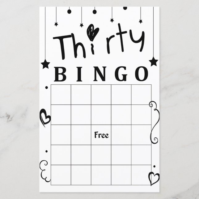 Trettio bingo-spel (Framsida)