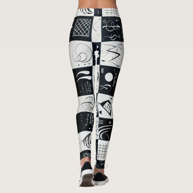 Trettio, biomorfisk abstraktion - Kandinsky Leggings (Baksida)