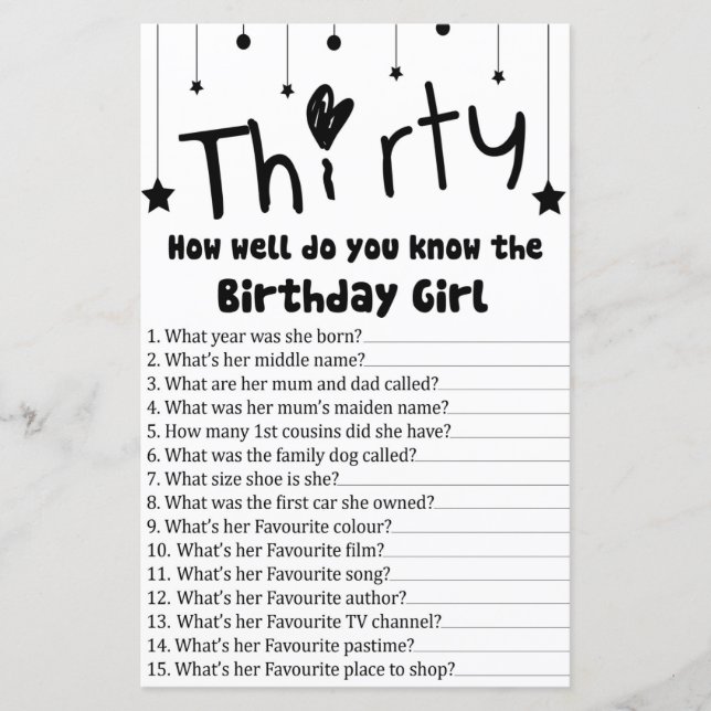 Trettio Hur bra vet du att födelsetalen är? (Framsida)
