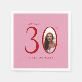 Trettio minimala foto 30års födelsedag pappersservett