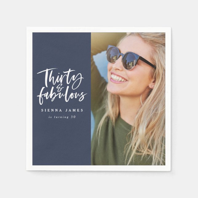Trettio och fantastiska födelsedagsfester pappersservett (Framsidan)