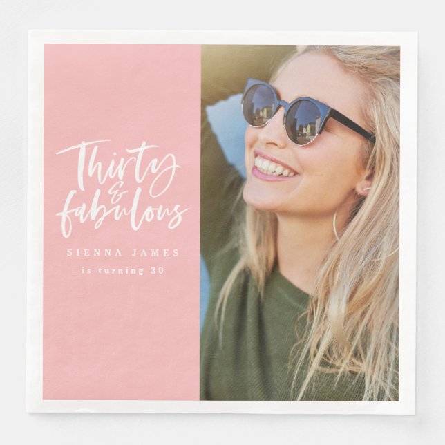 Trettio och fantastiska födelsedagsfester pappersservett (Framsida)