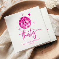 Trettio Rosa Disco Boll 30års födelsedag Party