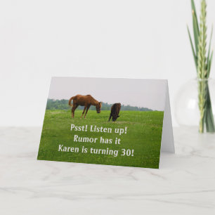 Trettionde födelsedagskortet, Gossipping Animals Kort