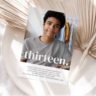 Tretton inbjudningar till foto på födelsedagen