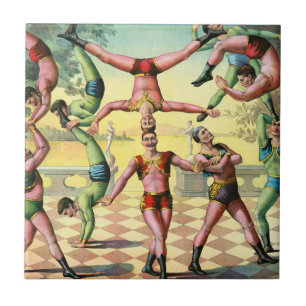 Tretton Manar som gör Acrobatik Kakelplatta