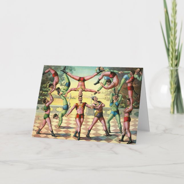 Tretton Manar som gör Acrobatik Kort (Framsida)