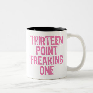 tretton pekar att flippa ur en mugg