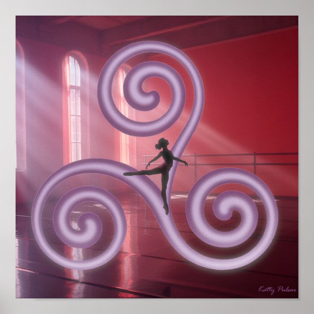 Tretton symboler: Triskele Poster Skriv ut (Framsidan)