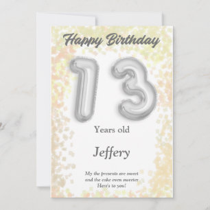 Trettonårskort Grattis på födelsedagen