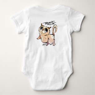 Treudd den unisex- babyjumpsuiten för katt t shirt