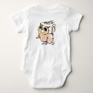 Treudd den unisex- babyjumpsuiten för katt t shirt