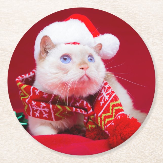 Treudd kattunderlägg underlägg papper rund (Framsidan)