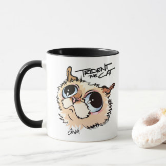 Treudden katten illustrerade kaffemugg 02