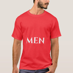 Treva Män Text Röda Färg Stilig och Cool T Shirt