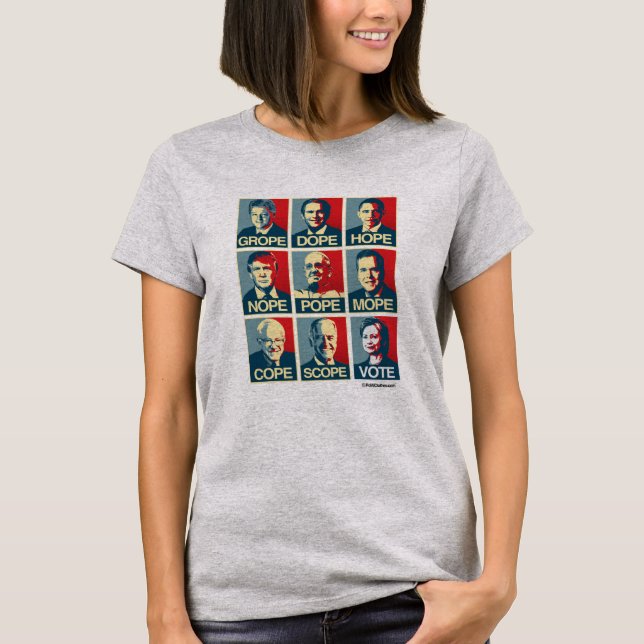 Treva tjackhoppNope Pope Vara nedstämd Klara av T Shirt (Framsida)