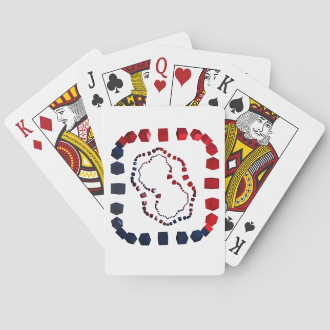 Trevägskort för kubanska uppspelningskort casinokort (Baksidan)