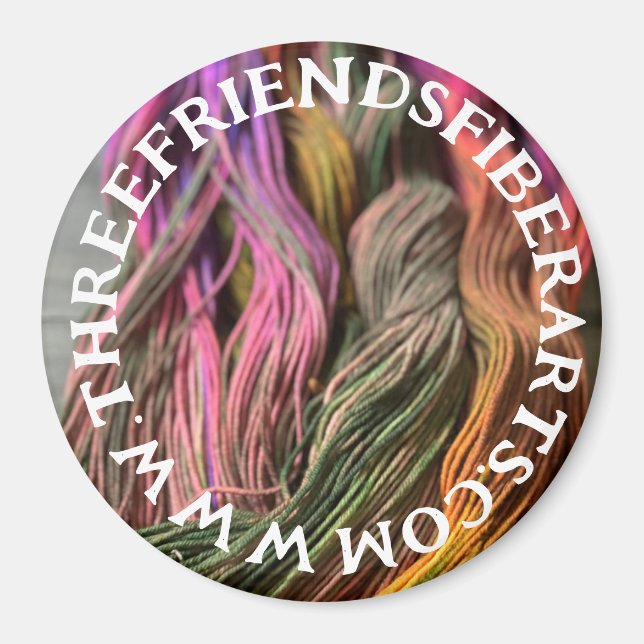 TreVännerFiberArts Magnet (Framsidan)