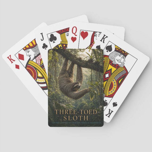 Trevårdslen Rainforest DJUR Casinokort (Baksidan)