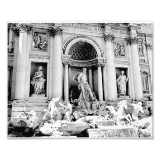 Trevi Fontän, Black and White Fototryck