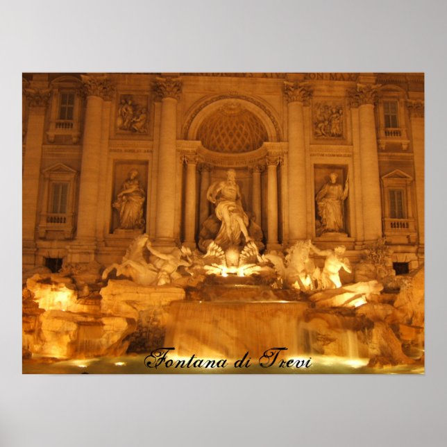 Trevi Fontän, Fontana di Trevi Poster (Framsidan)