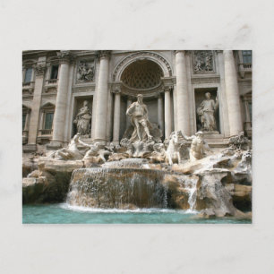 Trevi Fontän (Fontana di Trevi)-Rom Vykort