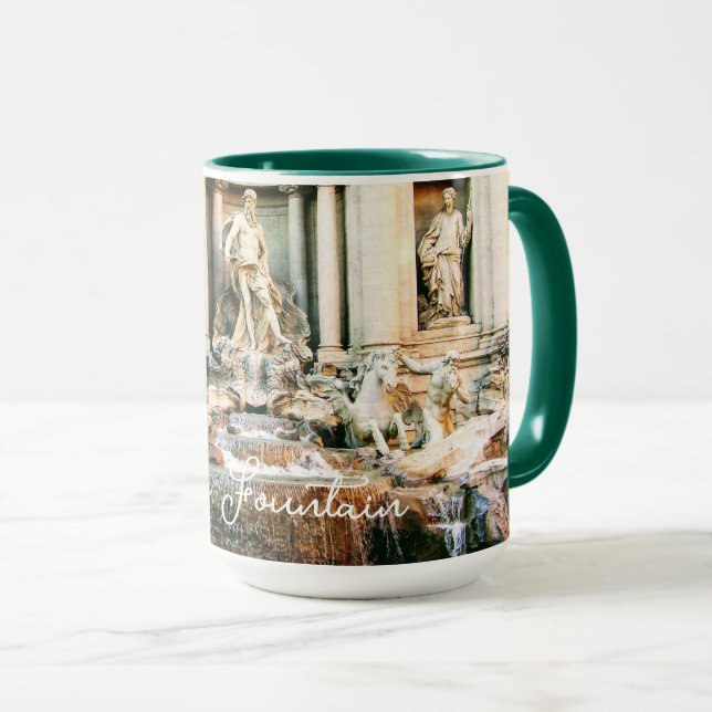Trevi Fontän-fotot mugg med anpassningsbar färg ha (Framsida höger)