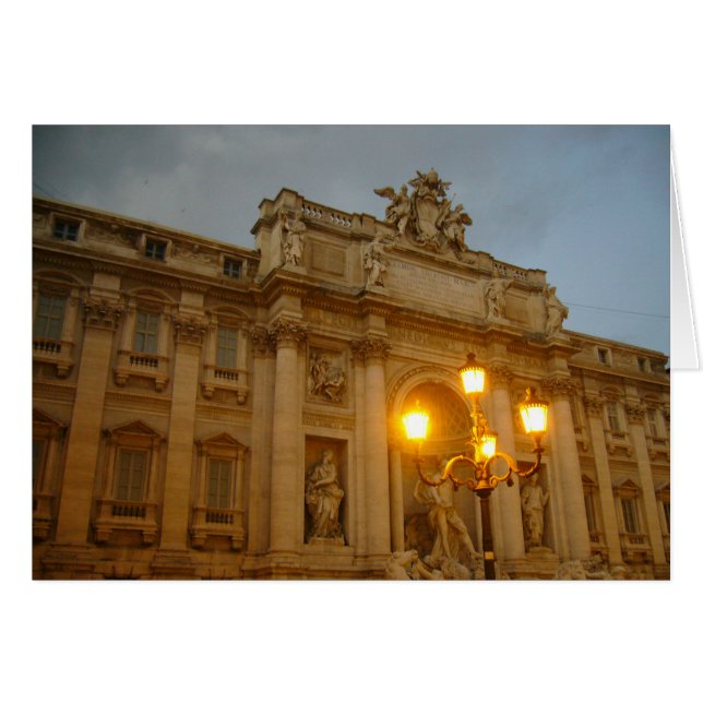 trevi fontän hälsningskort (Framsidan Horizontal)