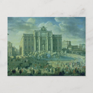 Trevi Fontän i Rom, 1753-56 Vykort