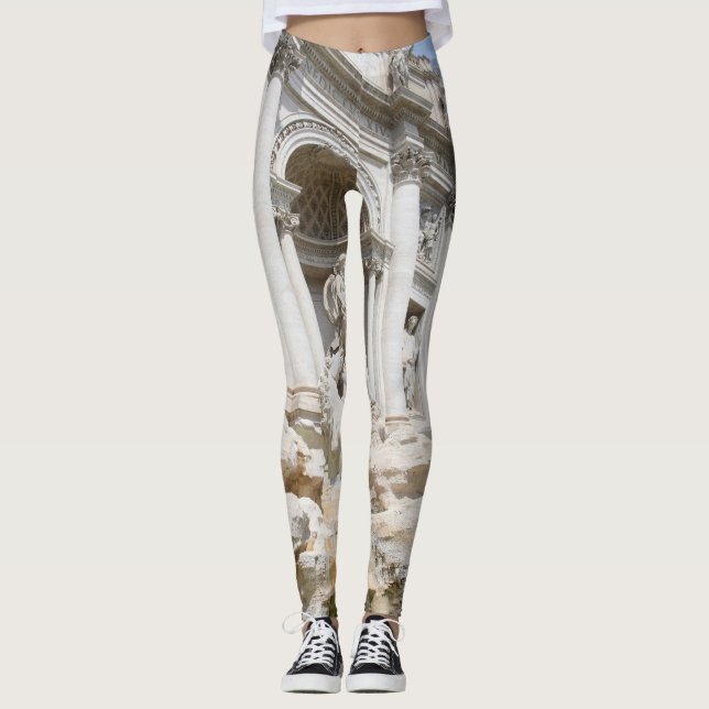 Trevi Fontän i Rom #4 #transport #wall #art Leggings (Framsida)